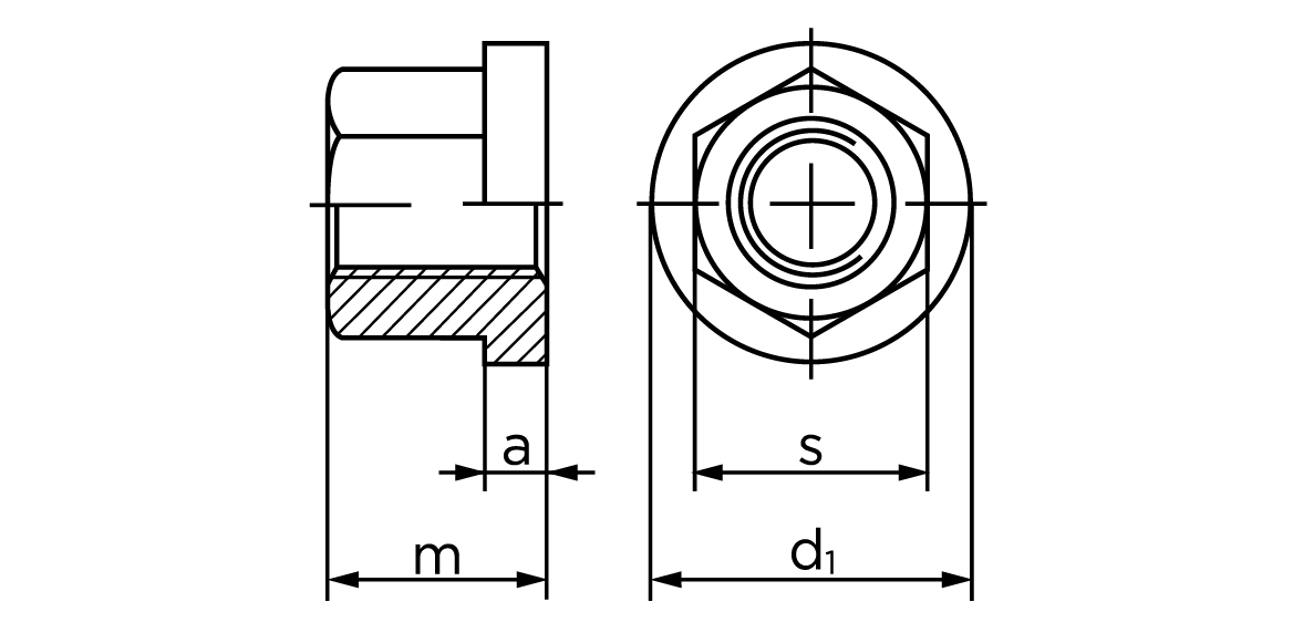 Teknisk tegning af DIN 6331